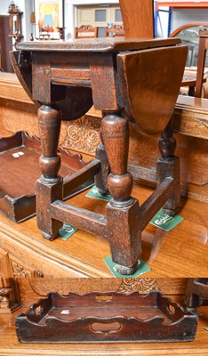 Lot 1306 - A 17th Century Oak Joint Table with later elm...