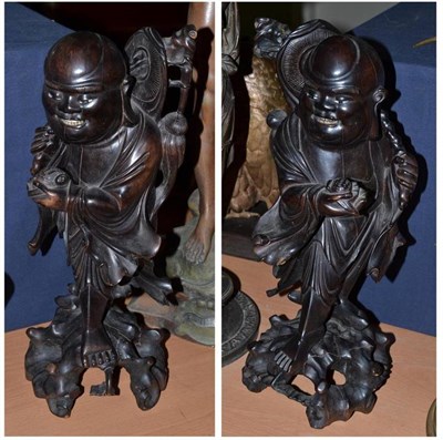 Lot 330 - Pair of Chinese rootwood carved figures