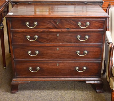 Lot 1344 - A George III Four Height Mahogany Chest of...