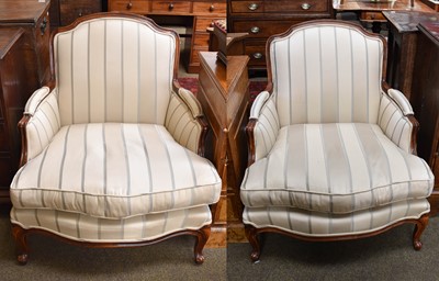 Lot 1346 - A Pair of French Style Upholstered...