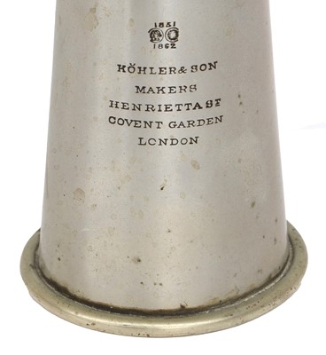 Lot 415 - A Köhler & Son Silver-Plate Coaching Horn,...