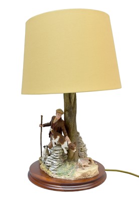 Lot 2006 - Border Fine Arts Table Lamp 'Out with the Dogs'...