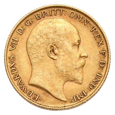 Lot 220 - Edward VII, Half Sovereign 1905; very fine