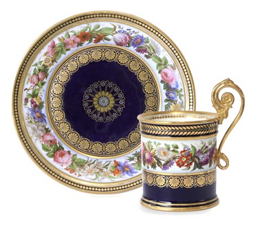 Lot 581 - A Sèvres Porcelain Cabinet Cup and Saucer,...