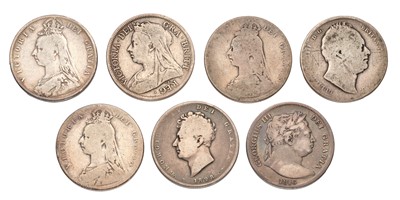 Lot 90 - Assorted 19th Century Halfcrowns, 7 in total,...