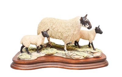 Lot 2145 - Border Fine Arts 'Mule Ewe and Lambs', model...