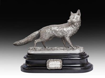 Lot The Sir Bache Cunard Testimonial: An Important Victorian Life-Size Silver Model of a Fox