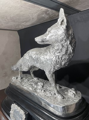 Lot 2077 - The Sir Bache Cunard Testimonial: An Important Victorian Life-Size Silver Model of a Fox