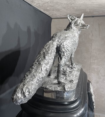 Lot 2077 - The Sir Bache Cunard Testimonial: An Important Victorian Life-Size Silver Model of a Fox