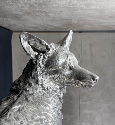 Lot 2077 - The Sir Bache Cunard Testimonial: An Important Victorian Life-Size Silver Model of a Fox