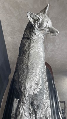 Lot 2077 - The Sir Bache Cunard Testimonial: An Important Victorian Life-Size Silver Model of a Fox