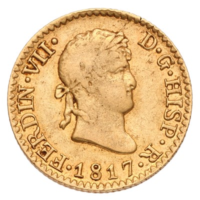 Lot 330 - Spain, Half Escudo 1817 (.875 gold, 14.5mm,...