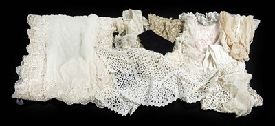 Lot 2234 - Late 19th/Early 20th Century Lace and Costume...