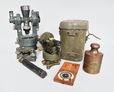 Lot 239 - A Cased French ''Som'' Theodolite, another...