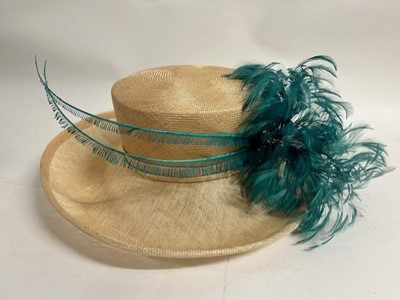 Lot 1025 - Three John Boyd Royal Milliner Straw Hats,...