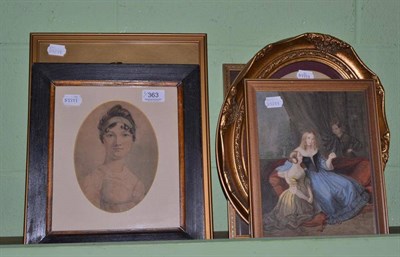 Lot 363 - Six framed 19th and early 20th century portraits