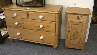 Lot 1203 - A Victorian Pine Chest of Drawers, 110cm by...