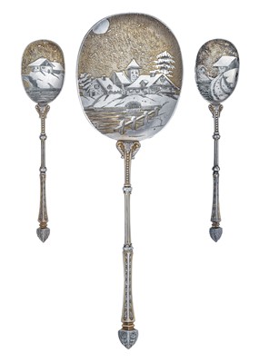 Lot 2032 - A French Parcel-Gilt Silver Dessert-Service