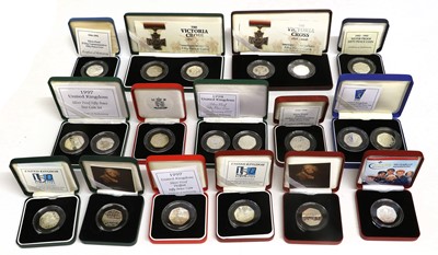 Lot 379 - 20x UK, Silver Proof Fifty Pence Coins, of...