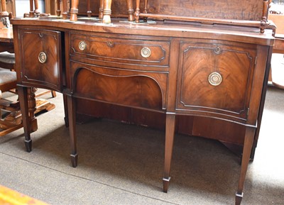 Lot 1304 - A Mahogany Serperntine Fronted Sideboard,...