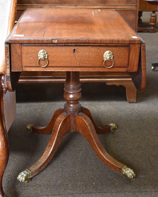 Lot 1321 - A 19th Century Crossbanded Mahogany Drop Leaf...