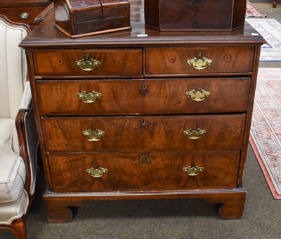 Lot 1291 - A George II Crossbanded Oak and Walnut...