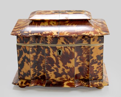 Lot 642 - A Regency Tortoiseshell and Ivory-Banded Tea...