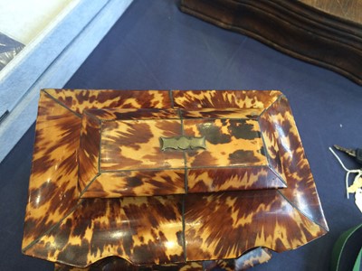 Lot 642 - A Regency Tortoiseshell and Ivory-Banded Tea...
