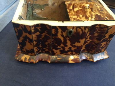 Lot 642 - A Regency Tortoiseshell and Ivory-Banded Tea...