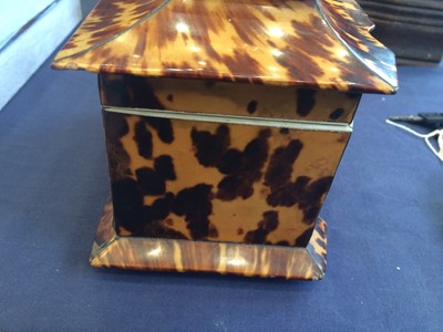 Lot 642 - A Regency Tortoiseshell and Ivory-Banded Tea...