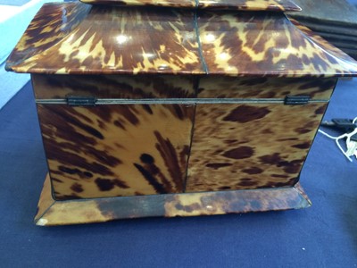 Lot 642 - A Regency Tortoiseshell and Ivory-Banded Tea...