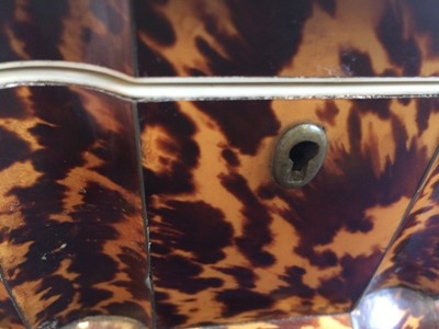 Lot 642 - A Regency Tortoiseshell and Ivory-Banded Tea...