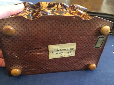 Lot 642 - A Regency Tortoiseshell and Ivory-Banded Tea...