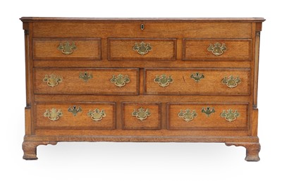 Lot 616 - A George III Lancashire Oak Chest, late 18th...