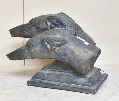 Lot 164 - A Composite Model of a Pair Greyhound Heads