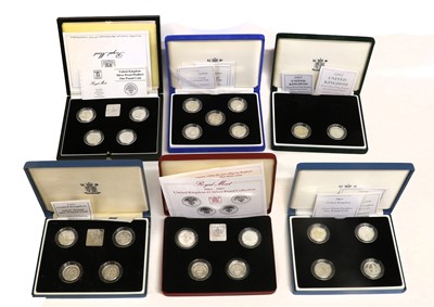 Lot 383 - 23x UK Silver Proof One Pound Coins, 8x of...