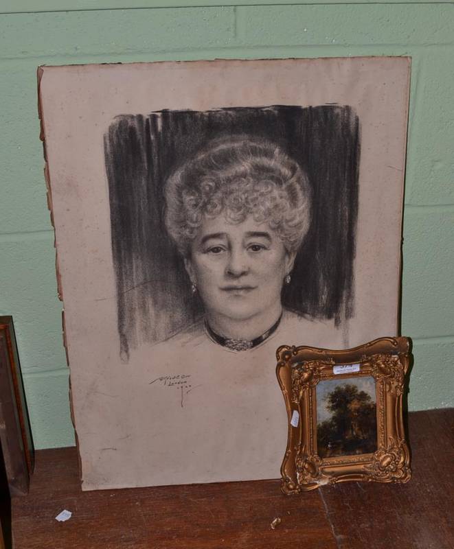 Lot 374 - Alfred Everitt Orr (Early 20th century), head and shoulders portrait of a lady, Signed,...