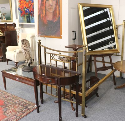 Lot 1230 - A Group of Modern Furniture comprising a glass...