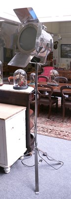 Lot 1263 - A Stainless Steel Standard Lamp in the Form of...