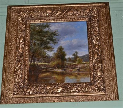 Lot 383 - Barland, river landscape, oil on canvas