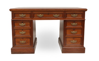 Lot 690 - A Victorian Walnut Double Pedestal Desk, late...