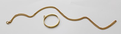 Lot 508 - An 18 Carat Gold Chain and Mount, with cut...