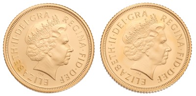 Lot 282 - Elizabeth II, Gold Proof Half Sovereign Set...