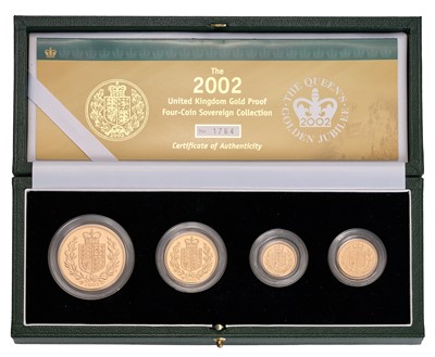 Lot 266 - UK, Gold Proof Four Coin Sovereign Collection...