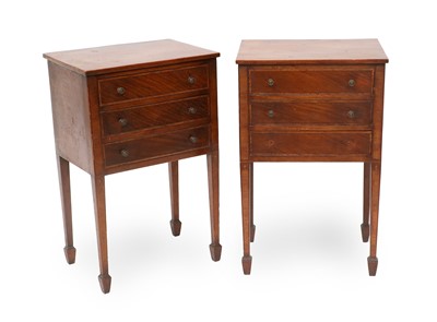 Lot 760 - A Pair of Late 19th Century Mahogany Bedside...