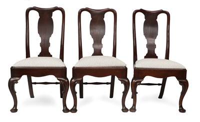 Lot 758 - A Set of Three George II Style Mahogany Dining...