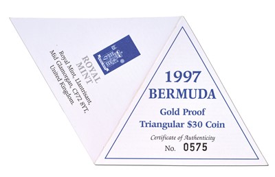 Lot 306 - Bermuda, Gold Proof $30 1997, a...