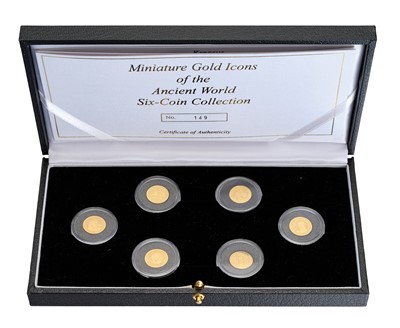 Lot 296 - Royal Mint, Miniature Gold Icons of the World,...