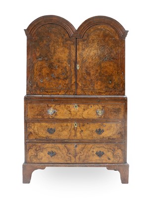 Lot 784 - A Burr Walnut and Crossbanded Double Dome-Top...