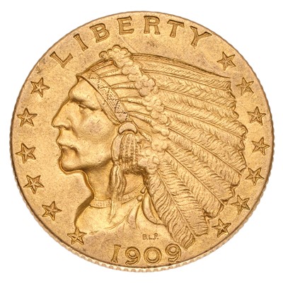 Lot 328 - USA, Quarter Eagle 1909, 2.5 dollars face...